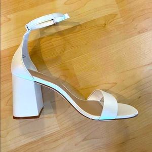 ALDO white block heels 8.5 (fits like 9)
